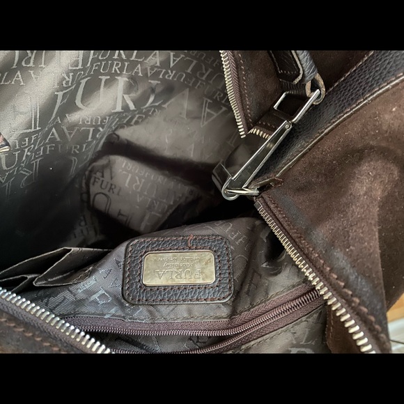 Furla Hobo Bag Dark Brown Like New - Picture 4 of 6